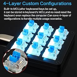 Koolertron Mechanical Numpad Macro Keyboard, 9-Key