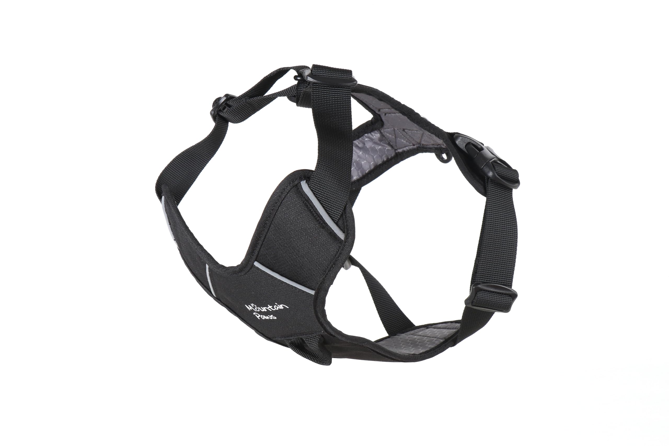 Mountain Paws Dog Harness | To Fit Chest Sizes 45–108cm, Foam Padded With Reflective Piping, Large, Black