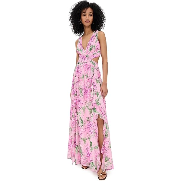 Aje Women's Fleur Maxi Dress, Ivory Collage Floral, 10 at