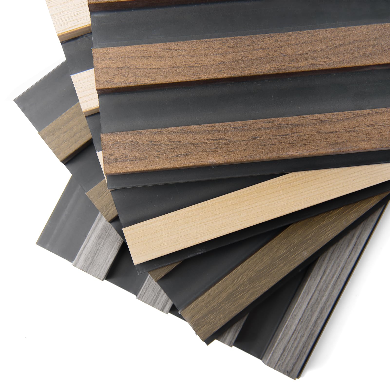 Art3d 4-Pack 6 x 6 Inch WPC Wood Slat Wall Panel