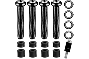 M8 Screws for Samsung TV M8 x 30 mm Pitch 1.25mm TV Mounting Bolts Screws with 15mm Spacers Work with Samsung 42“ 50" 55" 60"