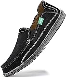 VILOCY Mens Slip on Deck Shoes Zero Drop Casual