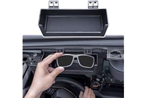 TOPINSTALL Sun Visor Sunglass Holder Compatible with 2021-2025 Ford Bronco 2/4 Door, Glasses Box Card Storage Organizer Interior Accessories 1 Pack Black(Not for Sport Model)