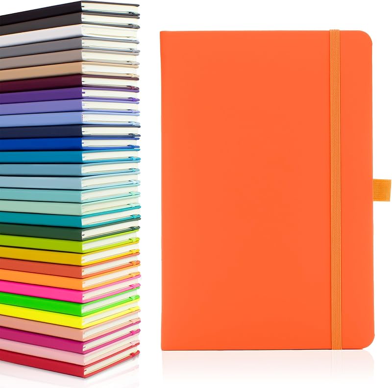 Notes London Eco A5 Notebook with Lined Pages Hardback Pen Loop Ribbon
