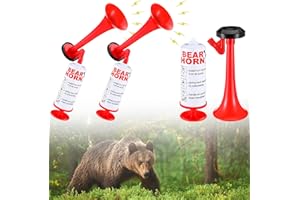 Vertintong 2 Pcs Handheld Bear Horn Self Defense Loud Air Horn for Safety Noise Makers 120dB Heard up to 0.5 Mile Away Portable Pump Horn Safety Alarm Scare Bears for Hiking Boating Sports Events