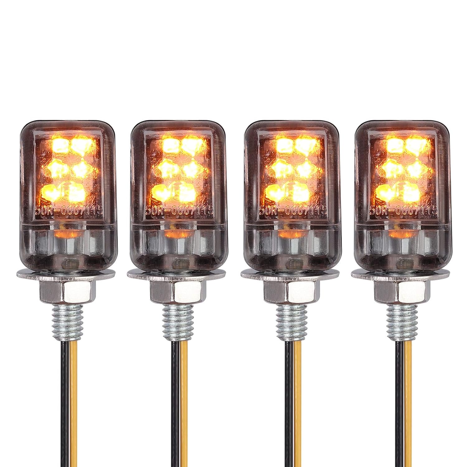 kmv kawasaki kmv venezuela Indicadores de advertencia automotrices (2021-2027) PARTE 1 6 Justech 4PCS Indicadores de Motocicleta 15 Leds Indicadores de Giro de Motos a Prueba de Agua Luces Ámbar Universales de Señal de Giro 12V