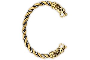 HAQUIL Stainless Steel Viking Twisted Cuff Bracelet, Viking Arm Ring for Men, Viking Jewelry Gift for Men