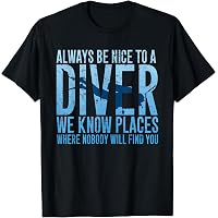 Funny Scuba Diving T-Shirt For Men – 'Flag Divers' Novelty Tee – 100% Cotton