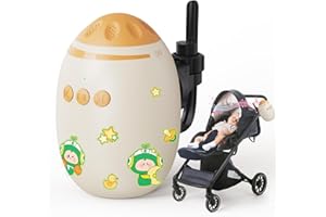 Hands-Free Baby Rocker Soother | Stroller Rocker Adjustable Vibration with 11 White Noises - Rechargeable Portable Baby Calmi