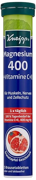 Kneipp Magnesium 400+C+E Brausetabletten, 15 Brausetabletten 4er pack