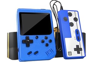 KREVI Handheld Game Console for Kids Adults , Retro Handheld Game Console,400 Handheld Classic Games with Game Controller, Support for Connecting TV and Two Players on TV (Blue)