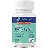 WELMATE Allergy Relief | Fexofenadine HCl 180 mg | Non-Drowsy Antihistamine | 200 Count Tablets