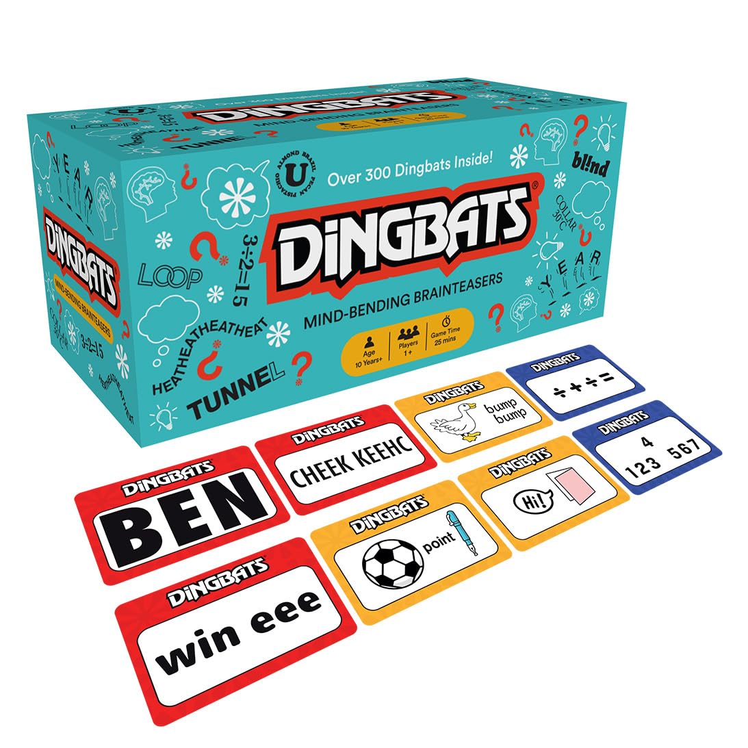 Gibsons Dingbats Word Game for Adults and Children - Fun Family Travel Game, Mind-Bending Brain Teasers Creative Witty Riddles and Puzzles Ages 10+, 1+ Players