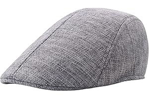 meioro Straw Weave Newsboy Cap for Men Linen-Like Cotton Flat Hat Breathable Gatsby Irish Ivy Golf Hats with Elastic Band