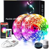 phopollo 15m RGB Led Strip Lights for Bedroom WiFi Alexa Google App Music Sync view 1