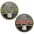 Decision Making Flipping Coin FUBAR Snafu Challenge Coin (Gold)