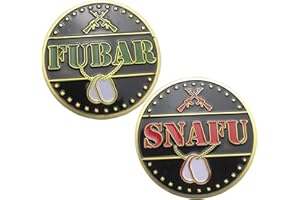 AOMCISI Decision Making Flipping Coin FUBAR Snafu Challenge Coin (Gold)