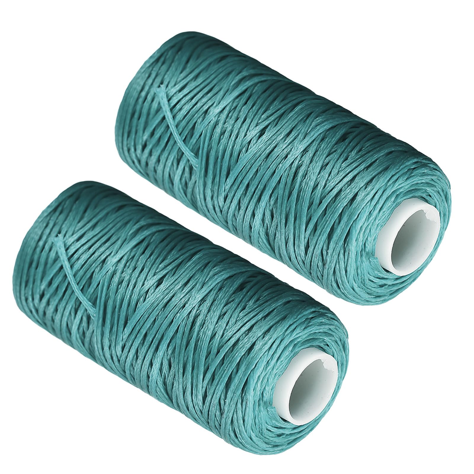 CoCud Leather Sewing Threads, 55 Yards 150D/1mm Thread, Polyester Stitching Thread Teal Green - (Applications: for Sewing Leather Craft), 2-Pieces
