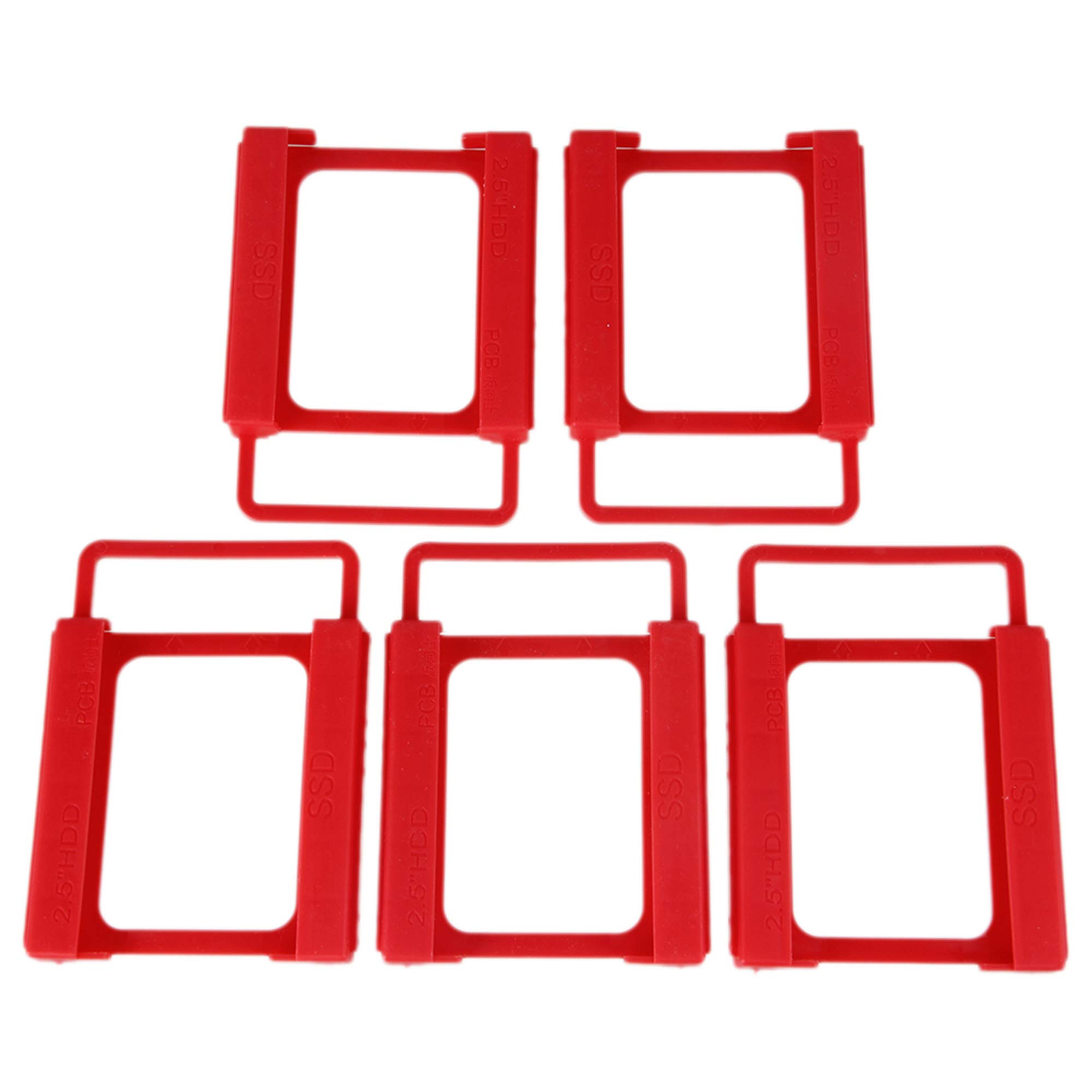 Mxfans Plastic 2.5" to 3.5" SSD HDD Mounting Adapter Bracket Hard Drive Holder Set of 5