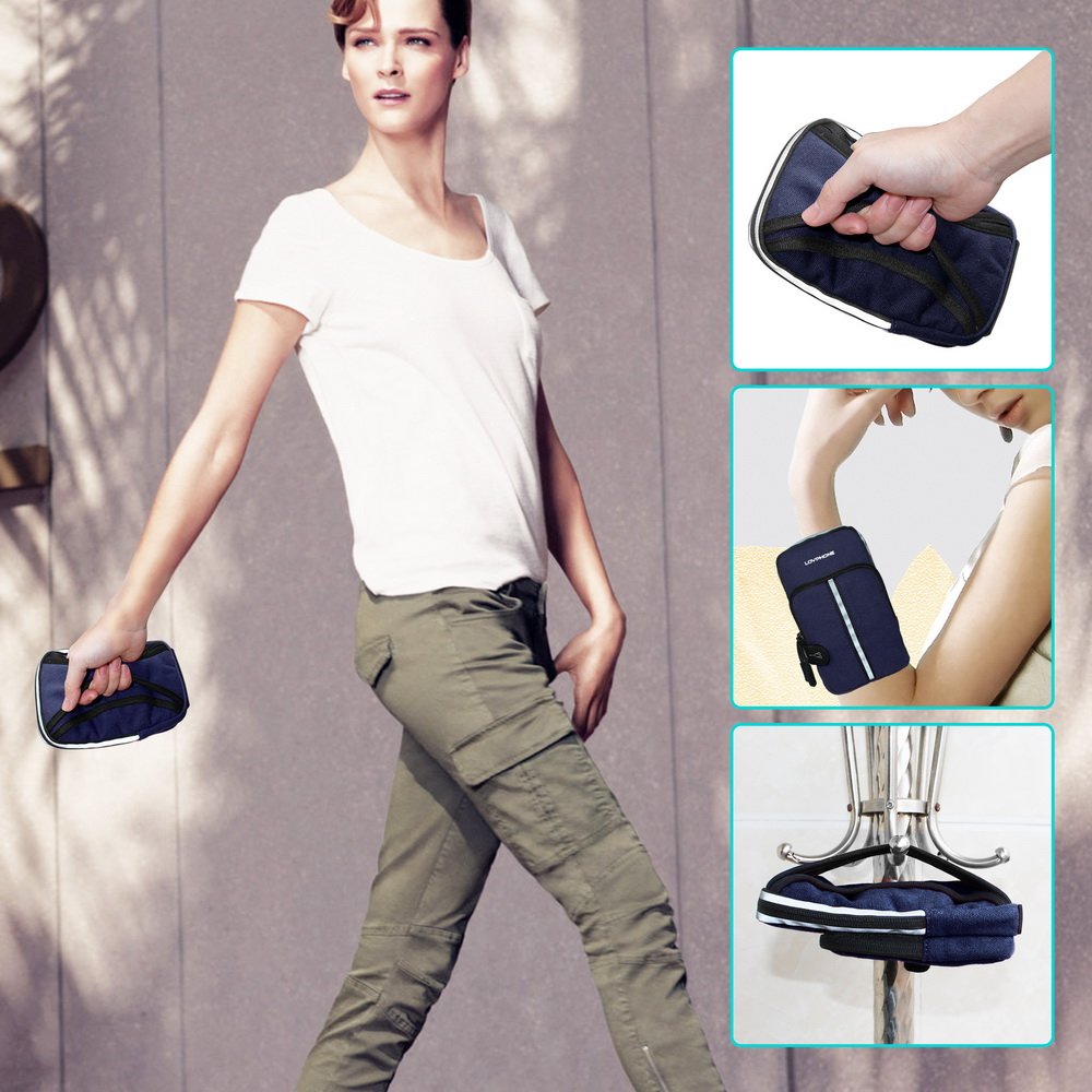 Sport Running Armband,Lovphone Outdoor Exercise Gym Case with Double Pocket & Sweatproof & Waterproof Multifunctional for iPhone 7/6/6s/5/SE/iPod, Galaxy S5/S4/S3 Or More