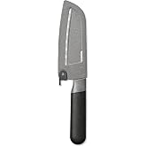 OXO Good Grips 5 in Santoku Knife with Locking Sheath | Stainless Steel, Non-Slip Grip, Ideal For Slicing, Dicing &amp; Chopping, Blade Cover Included, Hand Wash Only