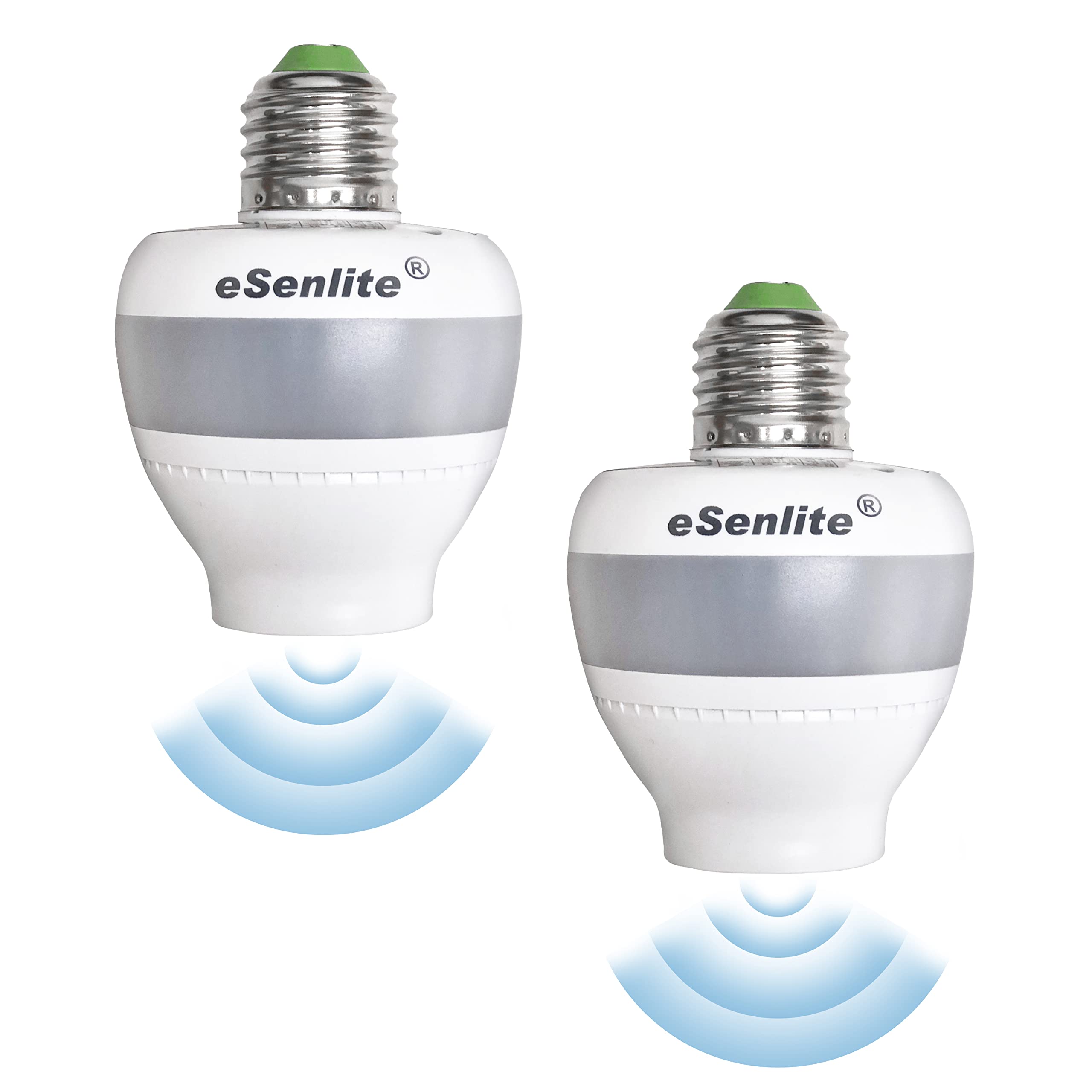 Photo 1 of eSenlite Motion Sensor Retrofit Light Socket, Radar Motion Screw LED CFL Incandescent Bulb Adapter Socket, Smart Dusk to Dawn Dimmable Control (2 Units)(Bulb NOT Included)