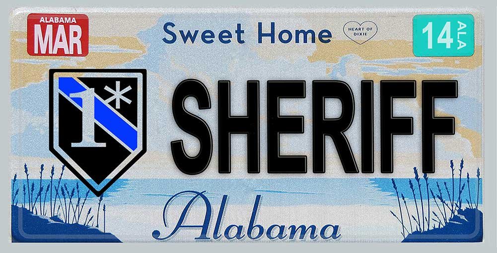 Aluminum Sweet Home Alabama PoliceSheriff VanityNovelty