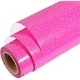 Amazon.com: WRAPXPERT Pink Glitter HTV Heat Transfer Vinyl Roll,Pink ...