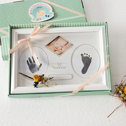 ONMIER Baby Ink Handprint Footprint Keepsake Kit,Baby Prints Photo
