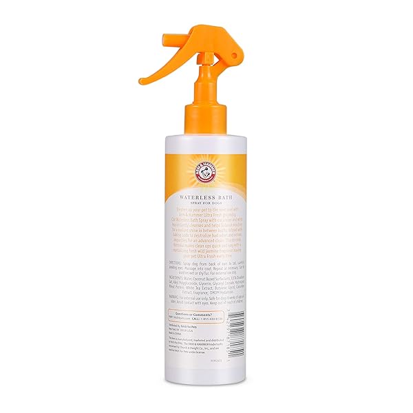 ARM & HAMMER FOR PETS ULTRA FRESH WATERLESS BATH SPRAY IN WHITE JASMINE SCENT | DRY DOG SHAMPOO, DEODORIZER