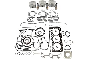 WSBAODAN D902 Overhaul Rebuild Kit NO Valves Liners Replacement Compatible with Kubota Engine BX24 BX25 BX1880 Tractor ZD1021 RTV900G9 RTV900R RTV900R6
