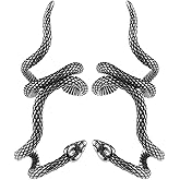 HZMAN Snake Ear Cuff Earrings for Men Women Stainless Steel No Piercing Clip On Cartilage Gothic Punk Snake Animal Earring