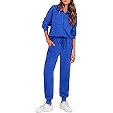 PRETTYGARDEN Women's Fall 2 Piece Lounge Sets Zip Up Sweatshirt Jogger Pants Sweat Track Suits Travel Outfit Winter Clothing