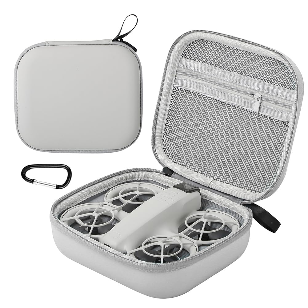 Starnearby Carrying Case for DJI NEO, Porable Travel Drone Storage Case, Protective Storage Bag for DJI Neo Accessories (Light Grey)