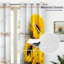 Batmerry Autumn Scene Blackout Curtains for