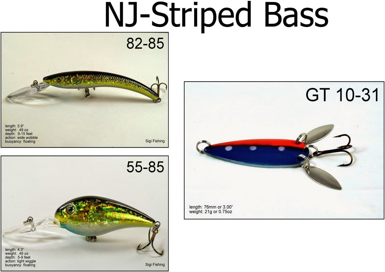 striped bass lures
