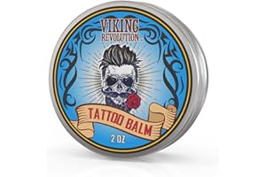 Viking Revolution Tattoo Aftercare Balm (57g / 2 Oz) - For Before, During & Post Tattoo – Safe, Natural Tattoo Cream – Moistu