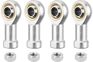 HiPicco SI6T/K Rod End Bearing, 4pcs 6mm Bore Self Lubricating M6x1.0mm Metric Female Thread Right Hand Heim Joint with Jam Nuts