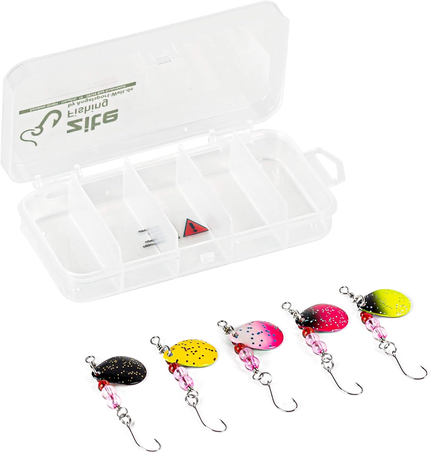 Zite Fishing Trout Spinner Fishing Lure Set 5 Ultra Light Spoons