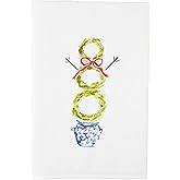 Mud Pie Christmas Topiary Towel, Snowman, 26" x 16 1/2"