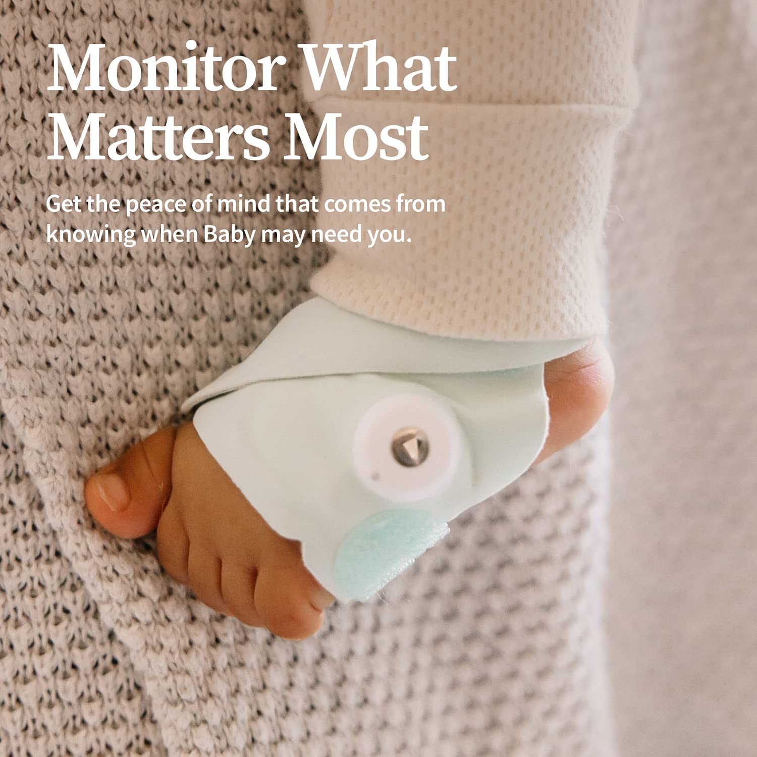 Owlet Dream Sock Plus - Smart Baby Monitor with Heart Rate and Average Oxygen O2 as Sleep Quality Indicators - Standard Sock and Plus-Sized Sock to Grow with Baby, Mint
