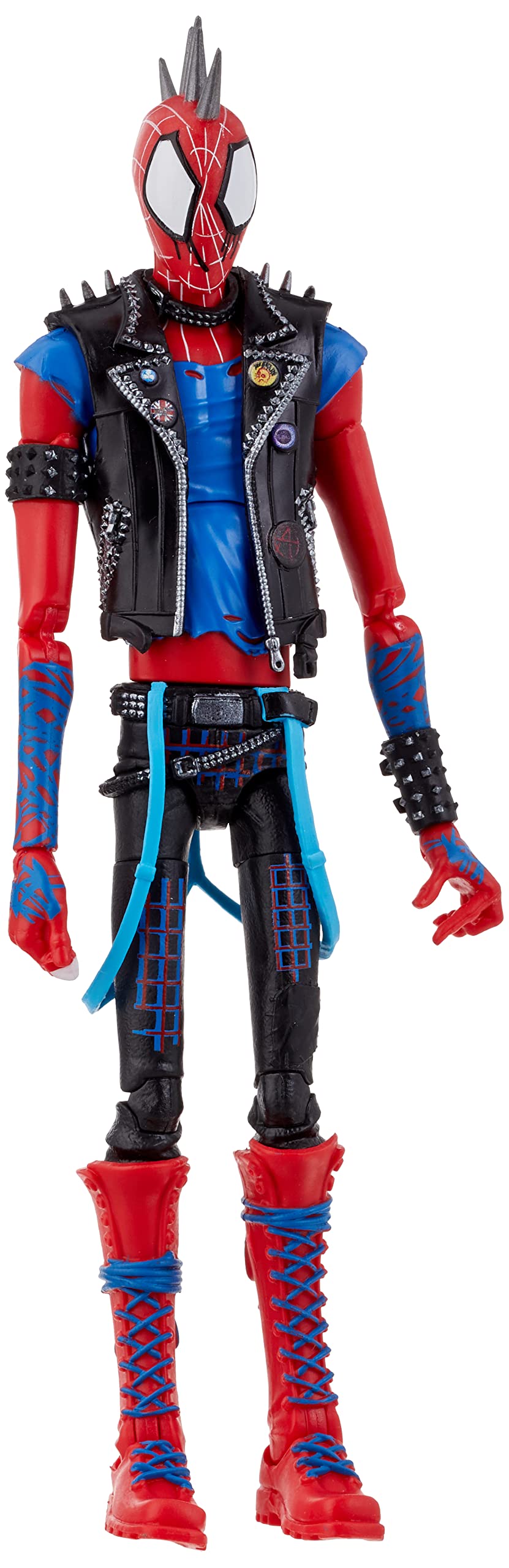 Marvel Legends Series Spider-Man: A través del Spider-Verse Spider-Punk Figura de acción de juguete de 6 pulgadas, 1 accesorio