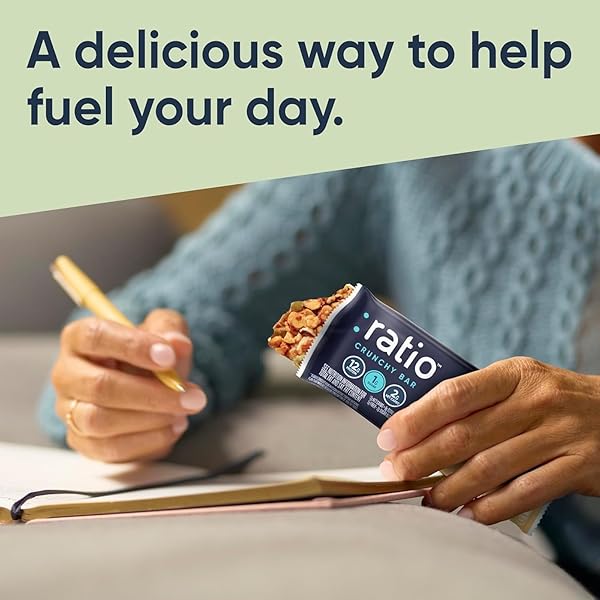 RATIO CRUNCHY BAR, TOASTED ALMOND, 12G PROTEIN, KETO FRIENDLY, 5.8 OZ (4 BARS)