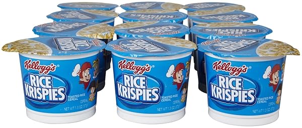KELLOGG’S RICE KRISPIES BREAKFAST CEREAL CUPS, KIDS SNACKS, FAMILY BREAKFAST, ORIGINAL, 1.3OZ CUP (1 CUP)