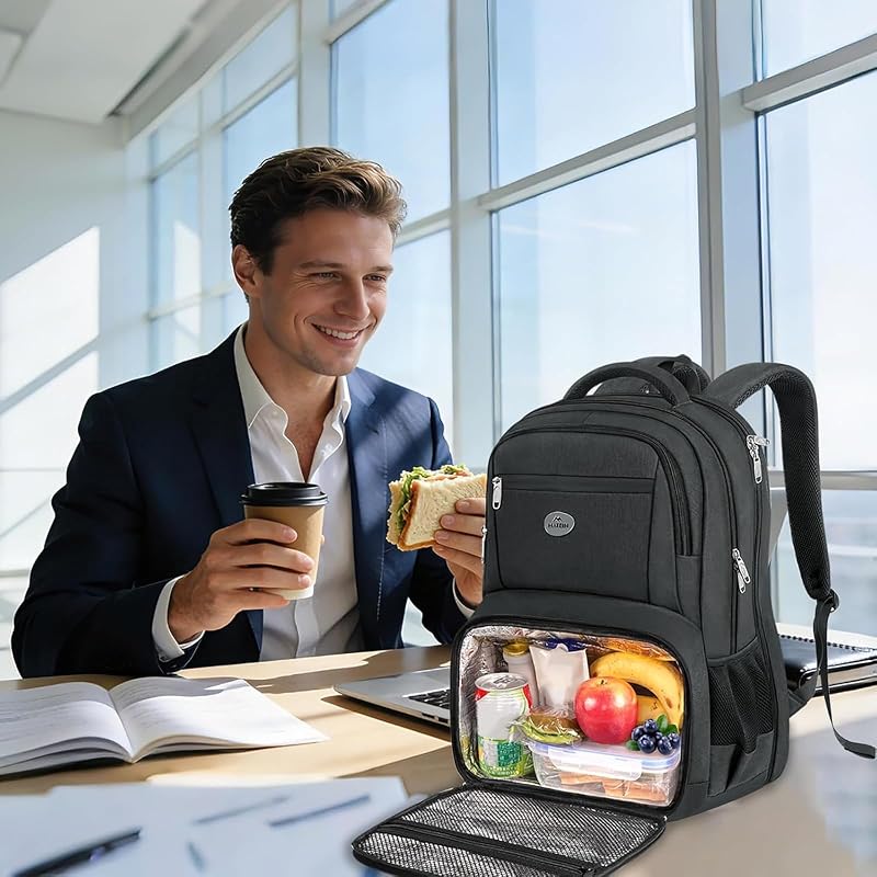 Zaino Porta PC Porta Pranzo Termico, Zaino Lavoro Uomo Donna Grande