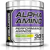 Cellucor Alpha Amino EAA & BCAA Recovery Powder, Essential & Branched Chain Amino Acids Supplement, Lemon Lime, 30 Servings