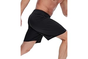 ZAHOJOY Men's 7" Pocketless Athletic Soccer Shorts Lightweight Quick Dry Mesh Gym Running Shorts No Pockets for Flag Football