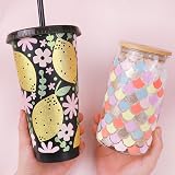 TECKWRAP Glitter Vinyl 12x12 10 Color Assortment Permanent Adhesive Sheets view 5