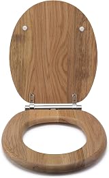 Croydex Rutland Flexi-Fix Soft Close Oak Toilet Seat view 6