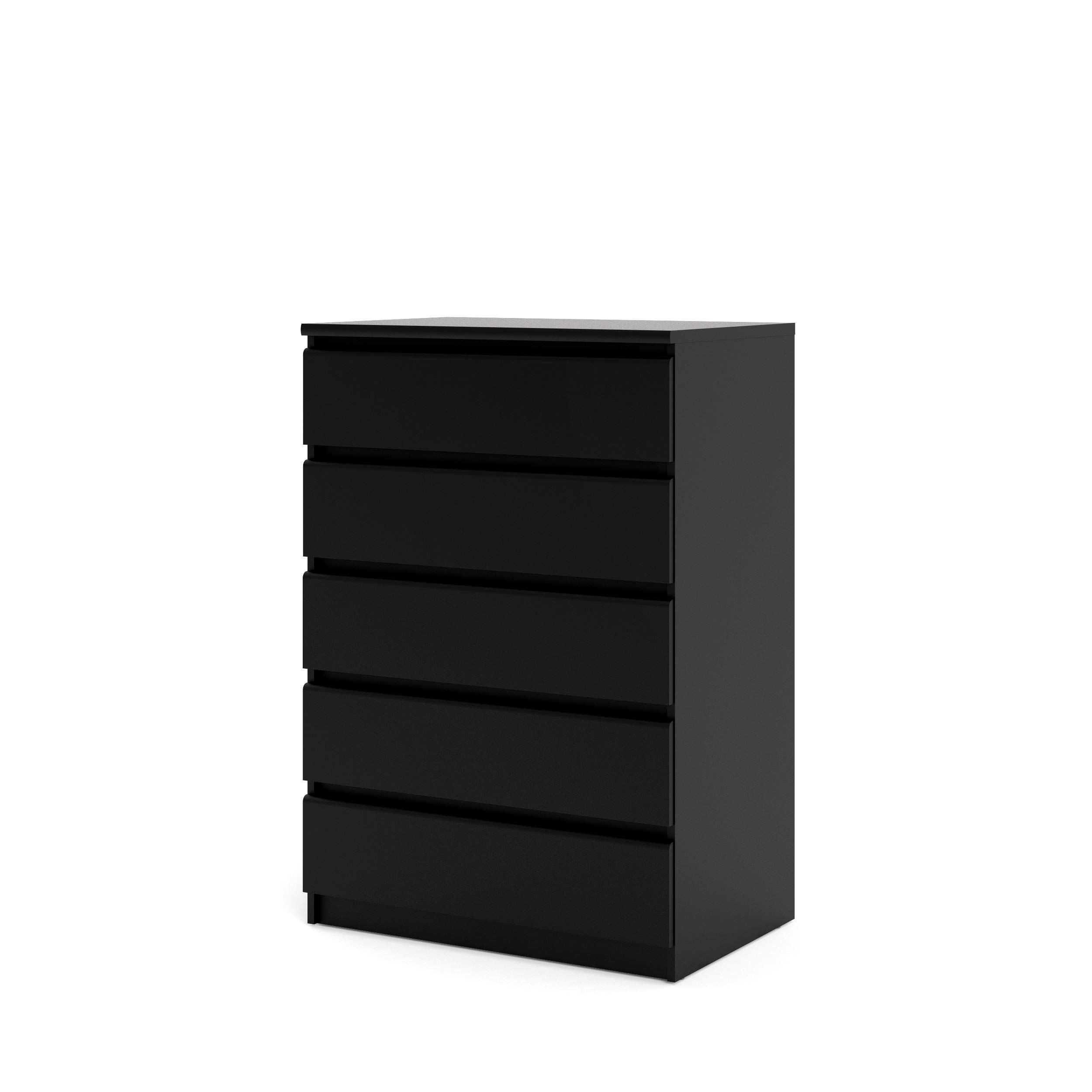 Tvilum 5 Drawer Chest, Black Matte